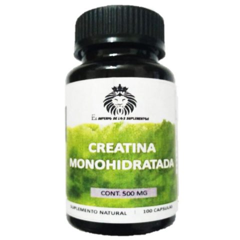 Creatina Mono Hidratada Extracto Puro 500 mg Con 100 Cápsulas Aumenta