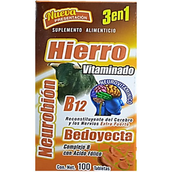 Hierro Vitaminado Con Complejo B 100 Tabletas