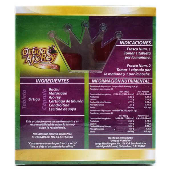 Compra aquí ortiga más ajo rey original y sellado con envío gratis y precios accesibles, reforzado con omega 3 6 y 9