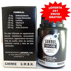 Potencializador Masculino Naturista Tabletas Sukrol Vigor Tratamientos Y Suplementos Sexuales Para Hombre