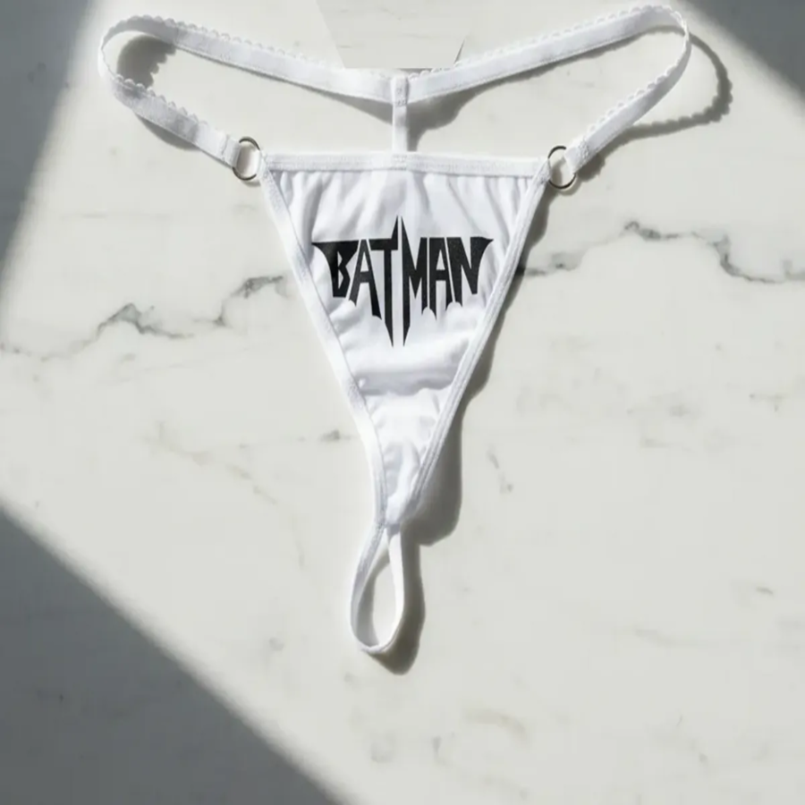 Ropa Interior Lencería Tanga Mujer Diseño Letra Batman Unitalla Corte V