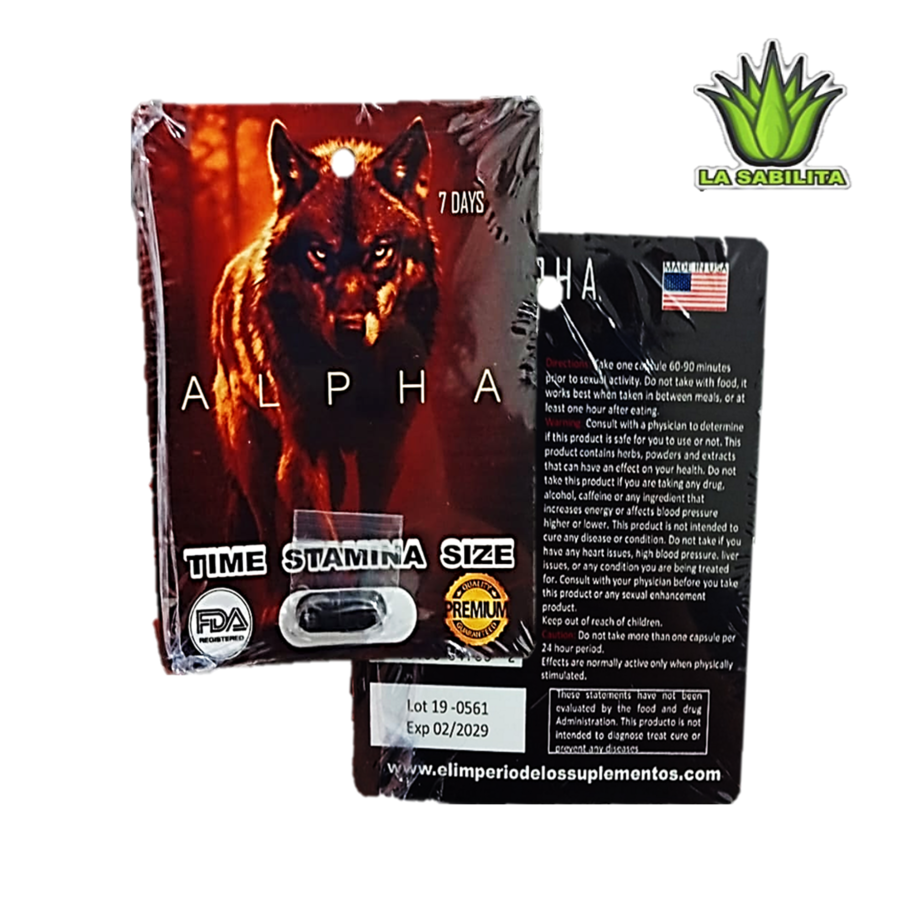 Alpha 1 cápsula Vigorizante Masculino Sexual Energizante Larga Duración + 7 días Alpha 1 cápsula Vigorizante Masculino Sexual Energizante Larga Duración + 7 días