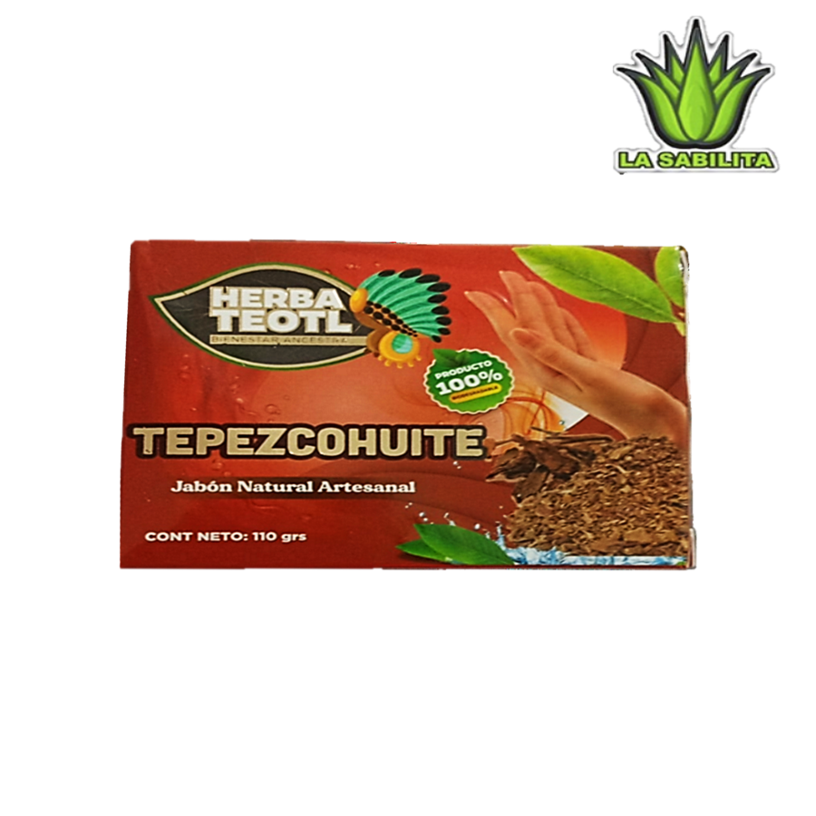 Jabón de barra de Tepezcohuite 110 gr Regenera la piel Antimicrobiano Analgésico Desinflamante Cicatrizante